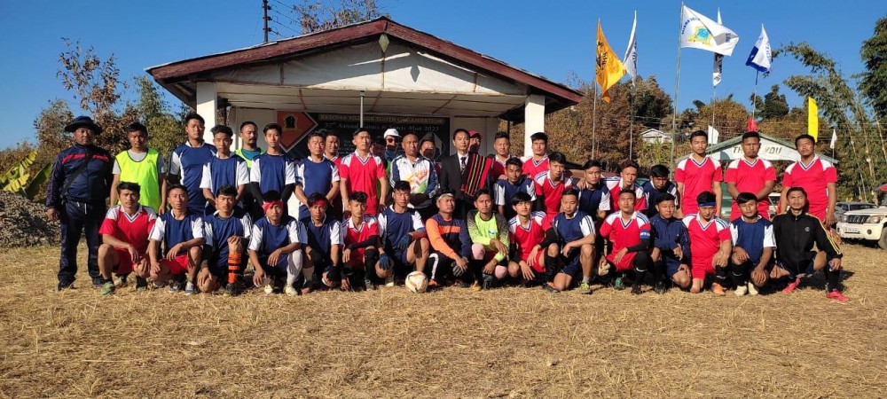 Kroneicho Naki with khel players during the 57th KVYO Games and Sports meet at Kezoma village on January 5.